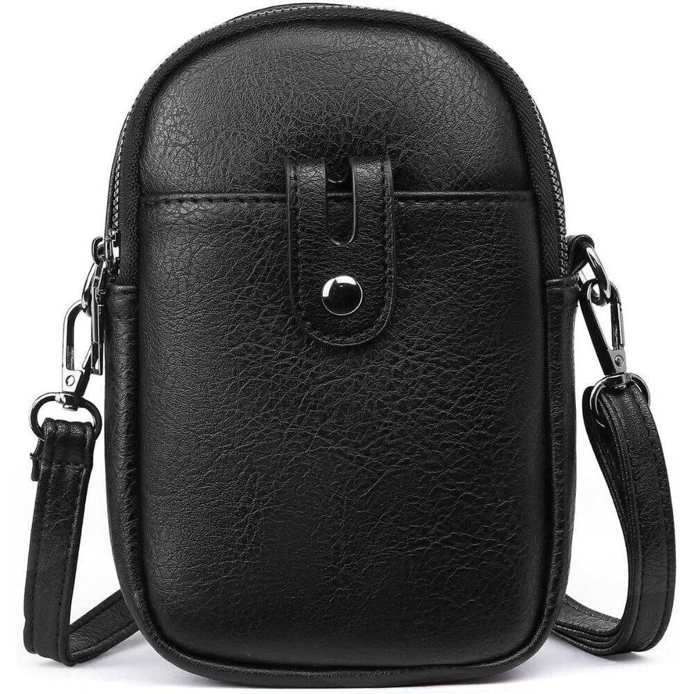 Women Y01 Black Phone Purse Crossbody Bags for Small Travel Wallet Touch Screen